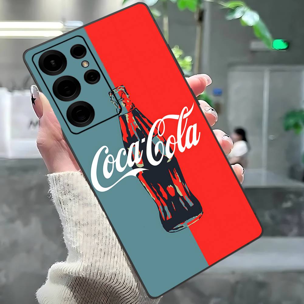 C-Coca-Cola Phone Case For Samsung S 24 Fe 25 Ultra Plus 20 Lite 21 30 22 23 24 22 Ultra 5G Fundas