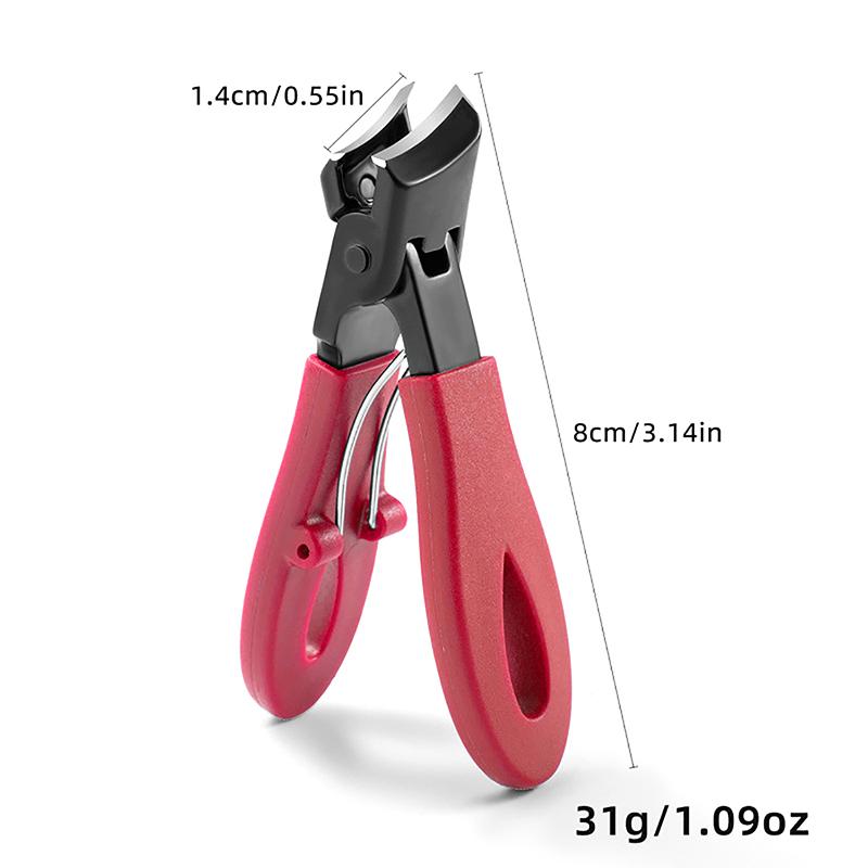 Wide Jaw Slanted Nail Clippers - Curved Cutting Toenail Trimmer Nail Cutter for Precision Nail Care