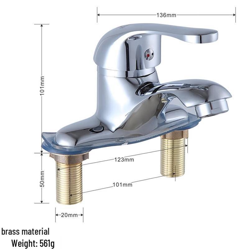 Wolf s Kiss Dual-Handle Bathroom Sink Faucet