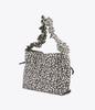 A By A 22 Leopard Print Peddler Bucket Eco Shirred Bag Ivory