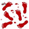 Stain-proof Window Cling Halloween Blood Handprints/Footprints Wall Stickers, Removable Decals, Spooky Waterproof PVC Decal DIY Decoration for Living