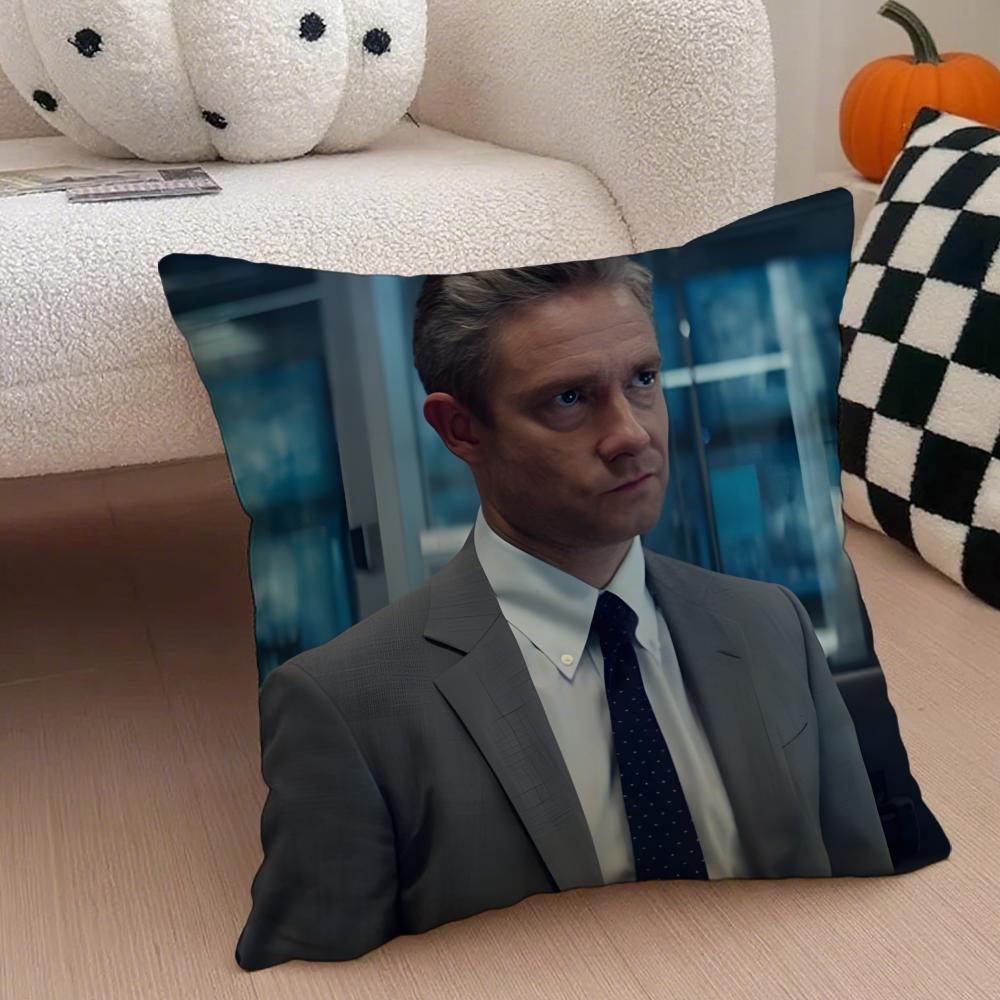 MMartin Freeman Cushion Cover Throw Pillow Cover Hidden Button Durable Polyester Chair Cushion