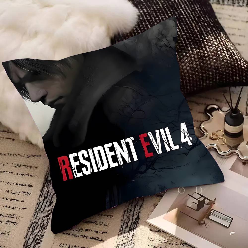 Resident-Evil 8 Village Game Pillow Case Square Pillow Bedroom Sofa Leisure Comfort Cushion Car Living Room Home Decoration