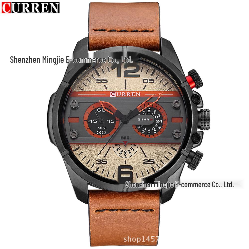 CURREN 8259 Men s Trendy Sports Quartz Watch with Large Dial