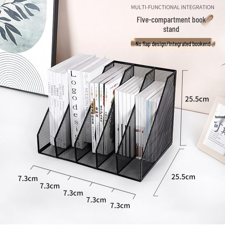 

Металлический настольный органайзер для хранения файлов: Вертикальная стойка для книг и газет Metal Upgrade 5-Link Bookstand Set of 2