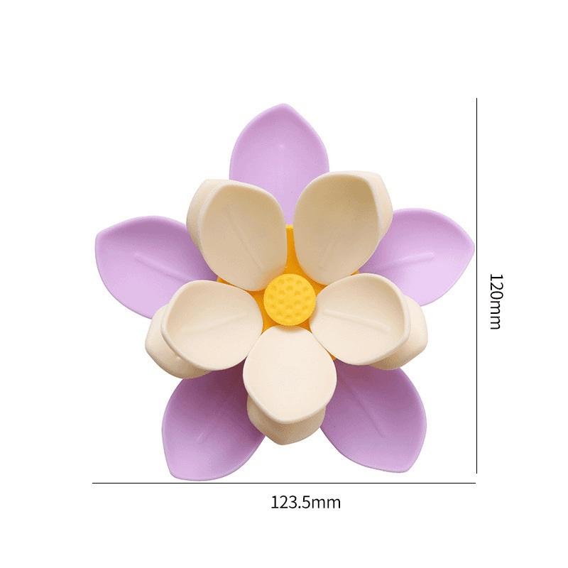 3D Purple Lotus Double Layer Magnetic Sealing Clips Fridge Magnet Food Snack Bag Holder Refrigerator Decor Kitchen Accessory