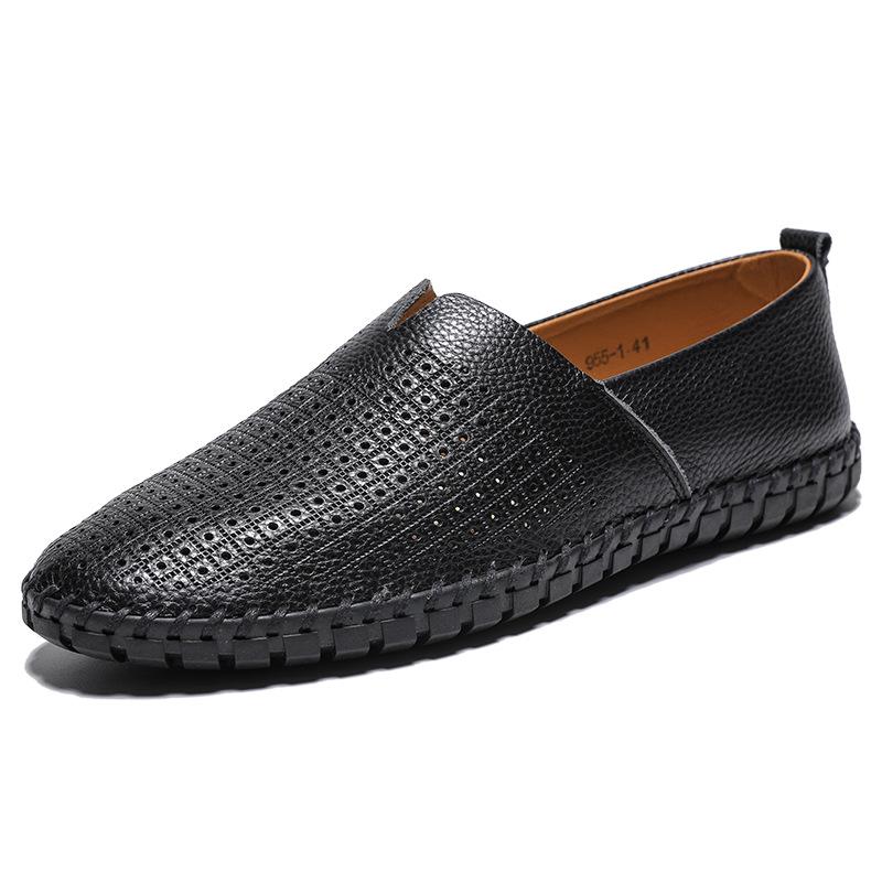 Large Size Men's Casual Shoes One-foot-story Cowhide Lazy Shoes Leather Shoes 48 Size 49 Size 50 Size