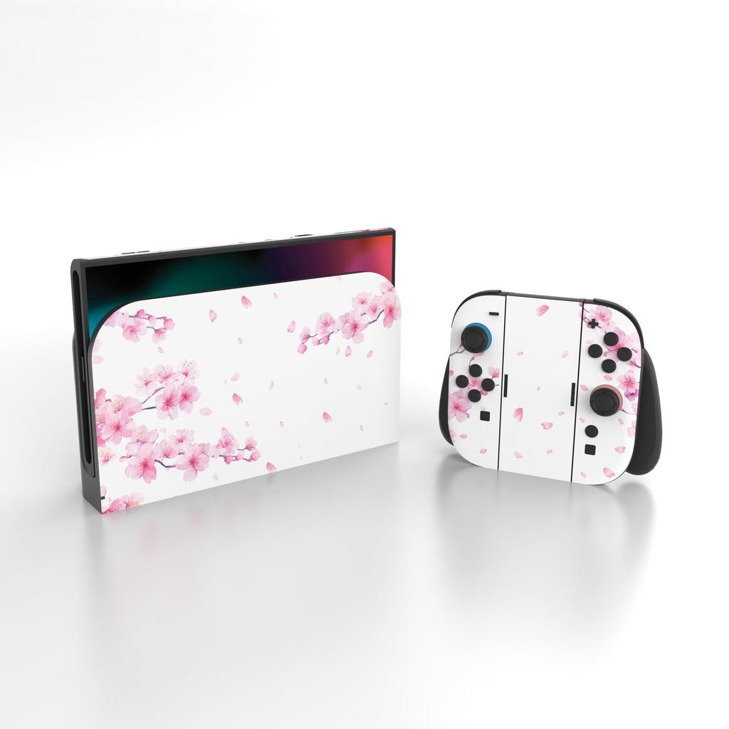 PlayVital Nintendo Switch 2 Console and Protective Sticker Set with Customizable Vinyl Dock Grip Stickers Whisper (2025) Joy-Con (2 Sets) Stickers, &