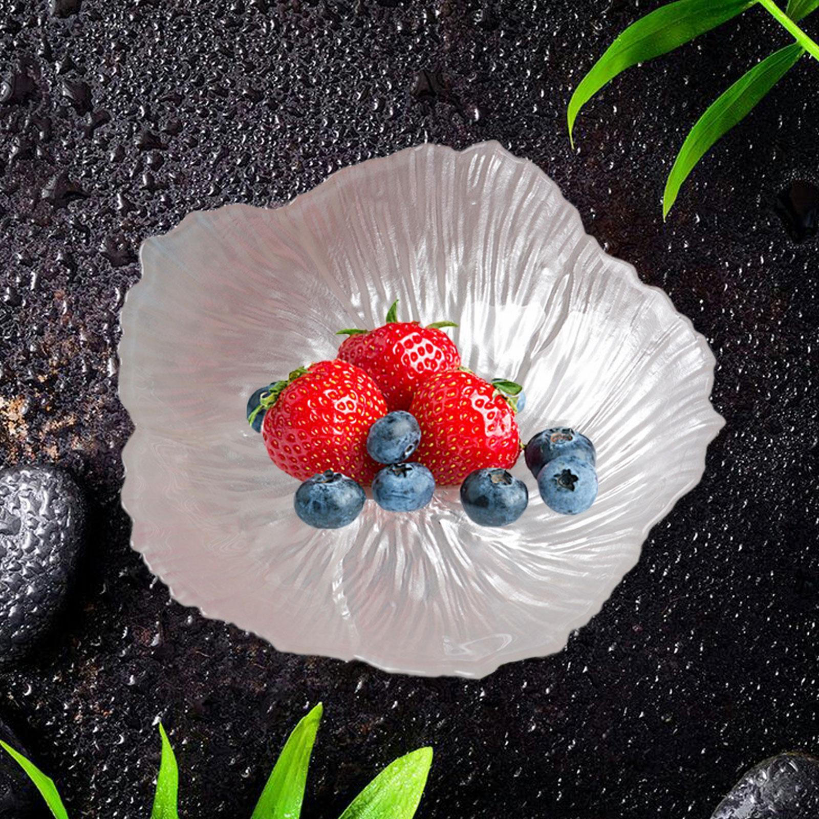 

Стеклянная тарелка с цветочным дизайном для хранения украшений и подачи десертов