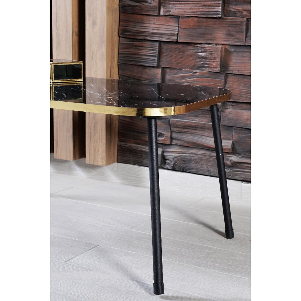 Coffee Table Black Metal Leg Kr Gold Bendir