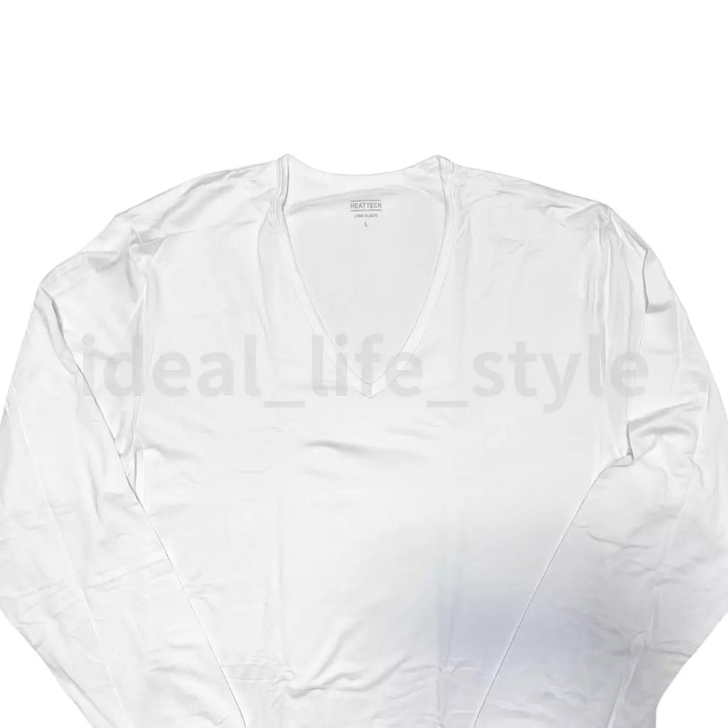 Uniqlo חולצת טי HEATTECH עם צווארון V ושרוולים ארוכים S-4XL שרוולים 9/10 גברים 479440 חדשה עם תג