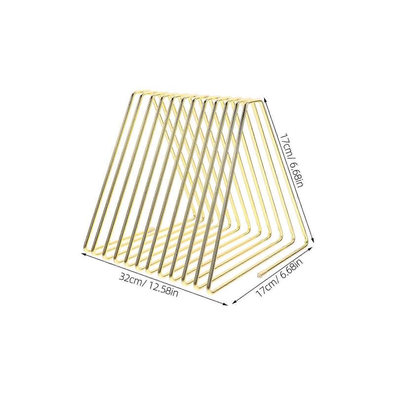 Golden Telescopic Iron Expandable Bookshelf for Desk Use