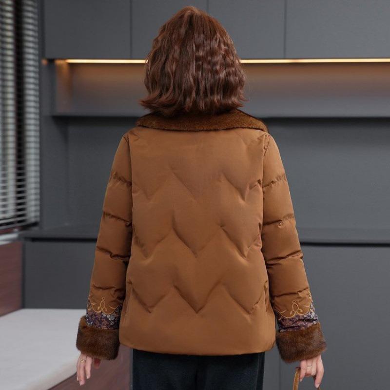 Women's Clothing Mother Winter Cotton-padded Clothes Piled Thickened Cotton-padded Clothes Jacket Cotton-padded Jacket