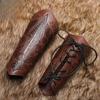 2Pcs Medieval Embossed Vintage Bracers, Knight Faux Leather Arm Guards, Cosplay LARP Stage Costume Accessories Wrist Protectors
