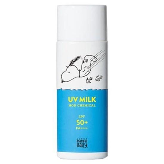 Mama Baby Non-Chemical UV Milk (SPF50 PA++++) 50mL (100 Plant-Based Absorbent Free Sensitive Skin Washable Soap)