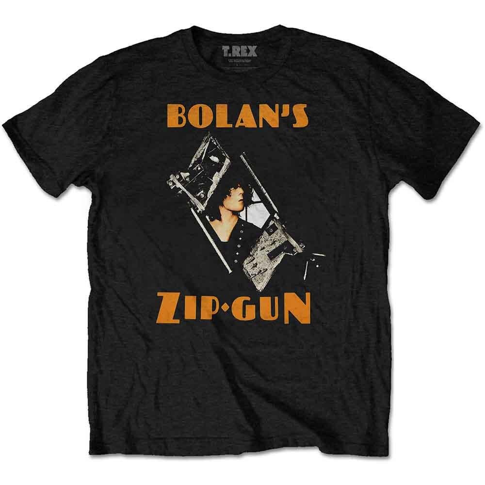 T-rex Zip Gun T-Shirt Black New Unisex T-Shirt M