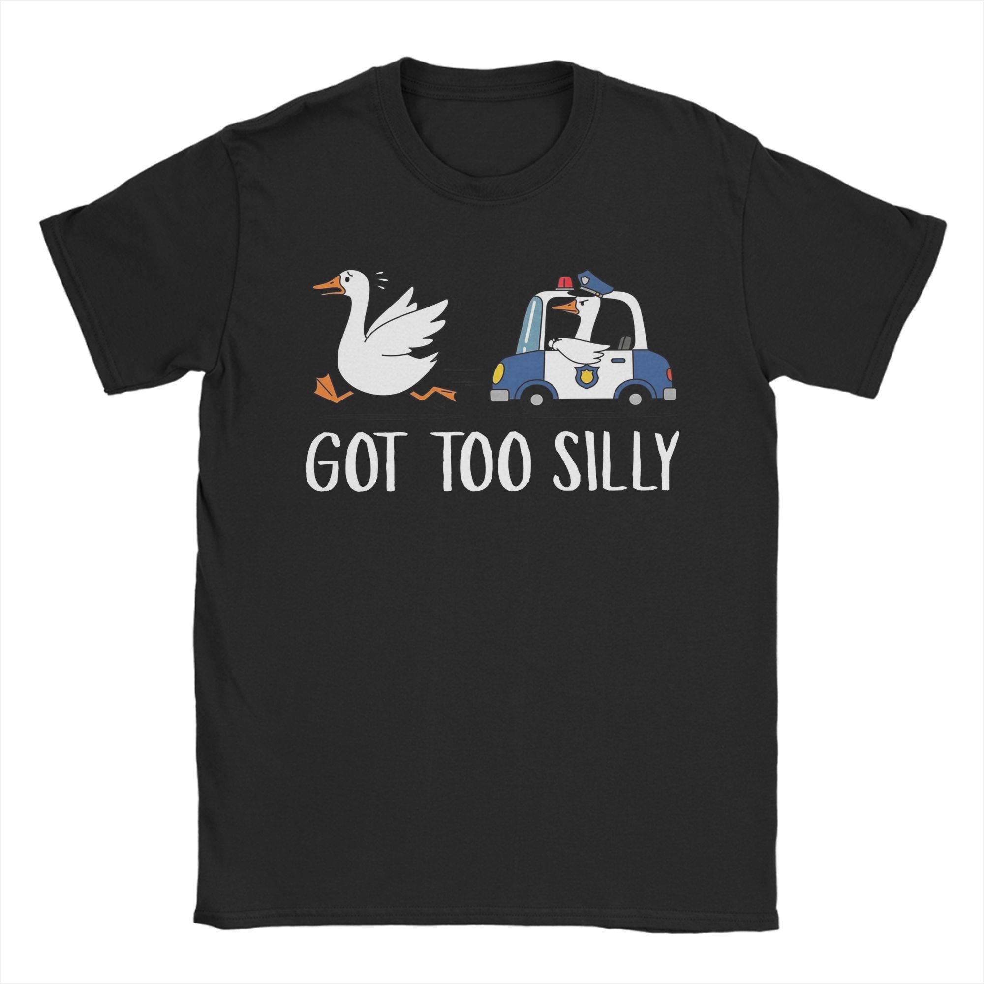 Новинка Слишком Глупый Гусь Смешной Мем Футболка для Мужчин Круглый Вырез 100% Хлопок Футболки Короткий Рукав Летняя Одежда S