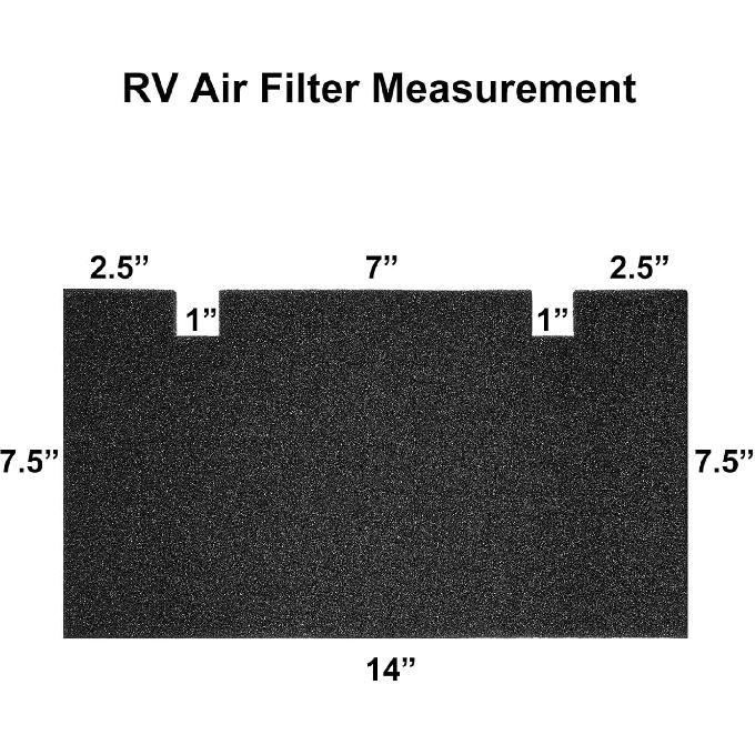 Tatuo 4 Packs RV A/C Replacement Air Filter 14 x 7.5 Inch Compatible with Duo Therm-Compatible RV A/C Replacement Filters