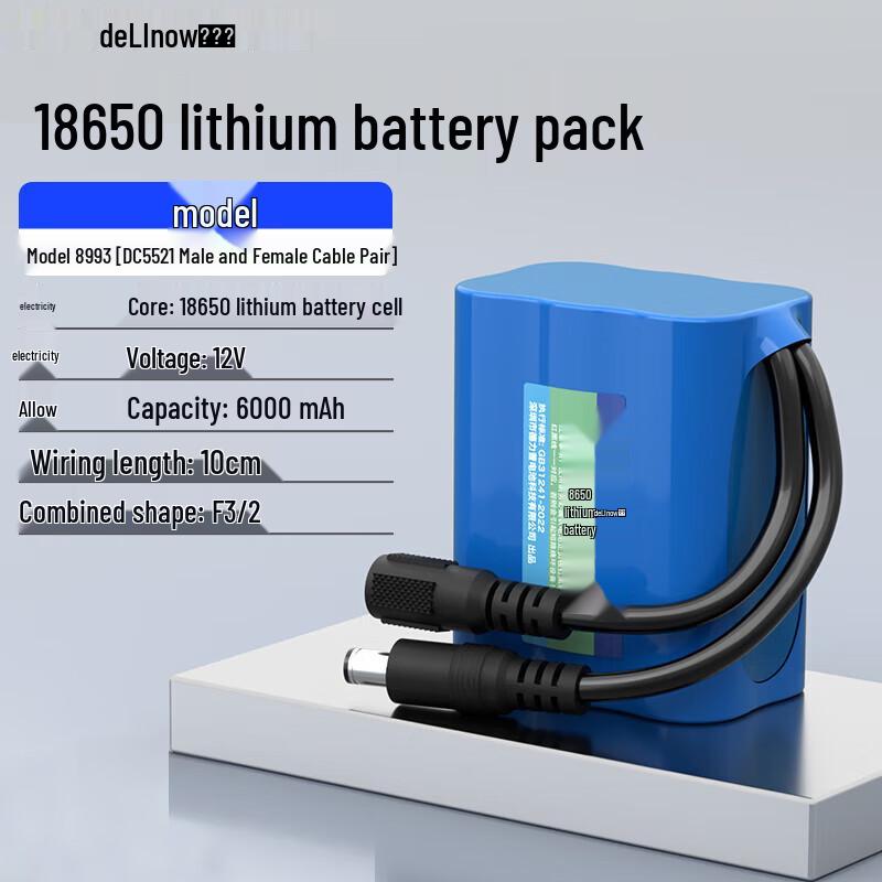Delipow 18650 Rechargeable Lithium Battery Pack CN plug (adapter included)