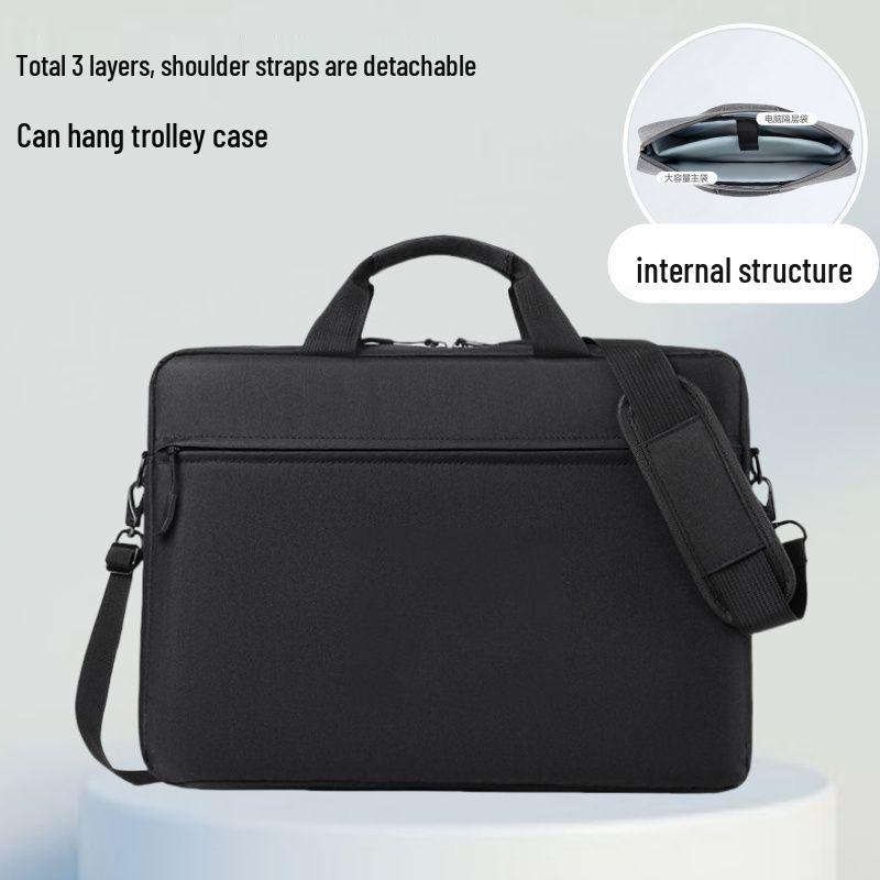 Große Kapazität 17,3-Zoll-Laptoptasche mit mehreren Fächern und Samtfutter