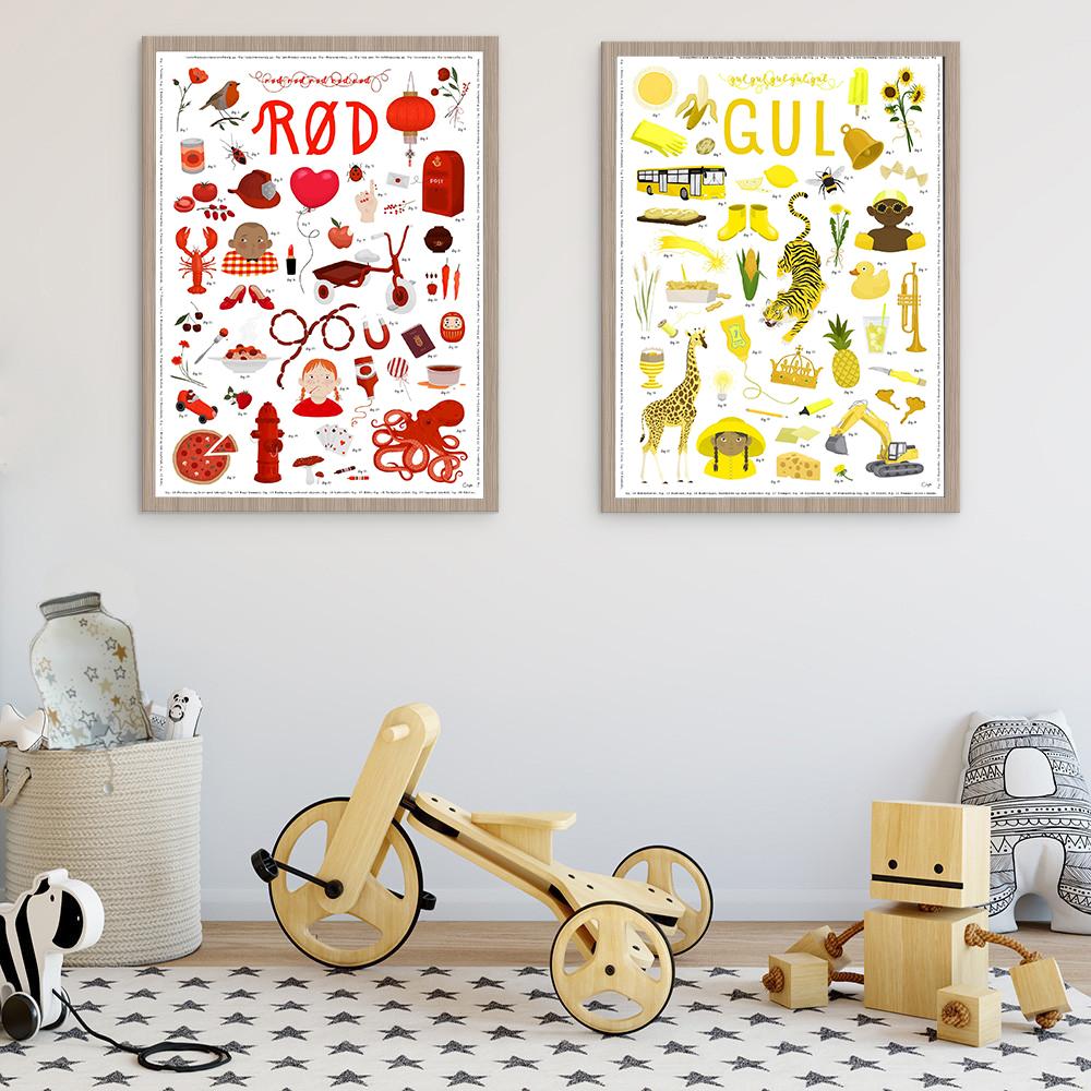Color Classification Poster for Early Childhood Education Canvas Print Painting Picture Modern Kids Room Bedroom Home Decoration