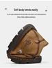 Autumn/Winter Men's Mid-Top Leather Slip-On Martin Boots - Large Size, Handmade, Stitched, Business Style.