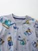 Boys' Short Sleeve Cartoon Car Print Knit Cotton T-shirt