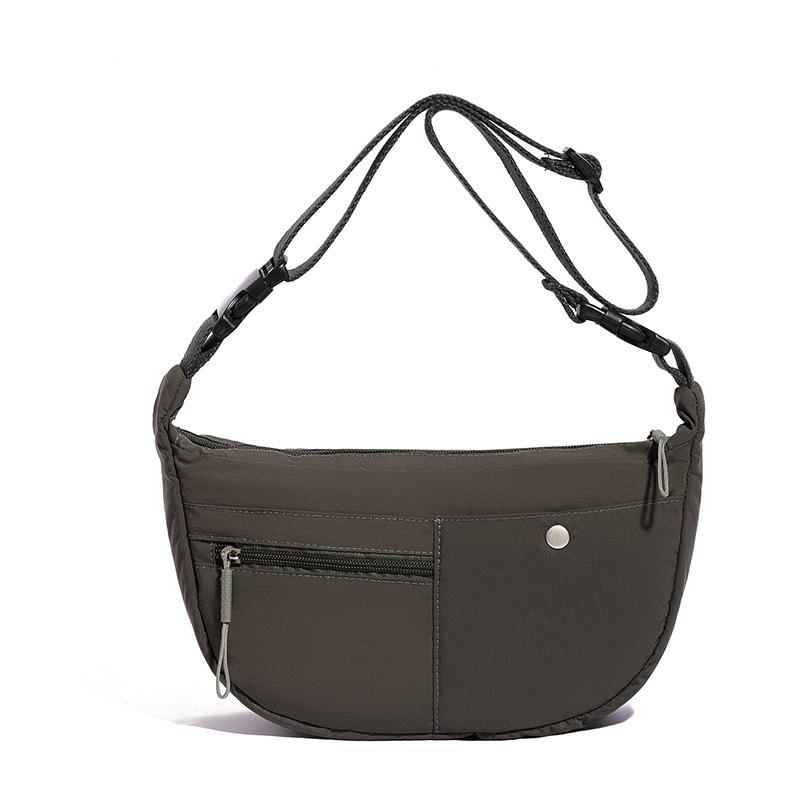 Lightweight Nylon Crescent Crossbody Bag Casual Shoulder Purse