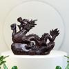 Wood Carved Chinese Dragon Statue Fengshui Ornament Year Car Dashboard Sculpture for