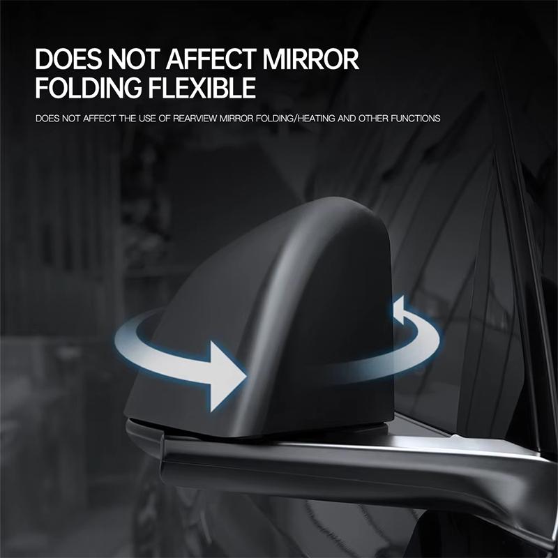 Carbon Fiber Car Paste Side Door Mirror Cover For Tesla Model Y Juniper2025 Auto Exterior Accessories ABS Sides Rearview Cover