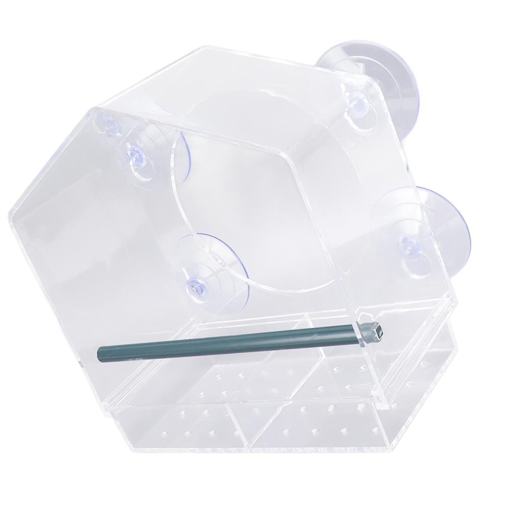Window Bird Feeder Clear Sturdy Acrylic Window Bird House Feeder with 4 Suction Cups