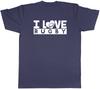 I Love Rugby Unisexs Unisex TShirt Tee