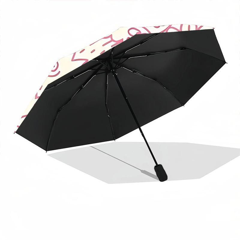 1pc Heart Characters Automatic Open/close Umbrella, 8-Rib sturdy structure, Auto Folding/Opening, Portable Travel Umbrella for Women,239