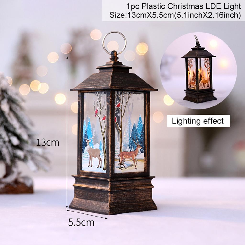 Christmas Lantern Light Ornament Merry Christmas Decorations for Home 2025 Navidad Christmas Tree Decor Xmas Gift New Year 2025