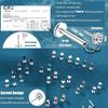 18 Paar 20G Chirurgenstahl Flachrücken Ohrringe für Damen Herren Push-in Nasenpiercing Ringe Knorpel Lippenringe Tragus Piercing Schmuck
