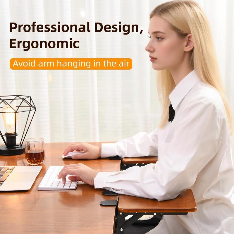 Foldable Keyboard Tray Clamp-Adjustable For Desk Extension Board For Computer Rest, Office For Desk& Home Use