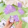 12Pcs Lilac Small Gift Boxes with Lids Rectangle Cardboard Jewelry Boxes Cute Flower Pattern Festival Packing Boxes for Rings, Earrings, Bracelets,