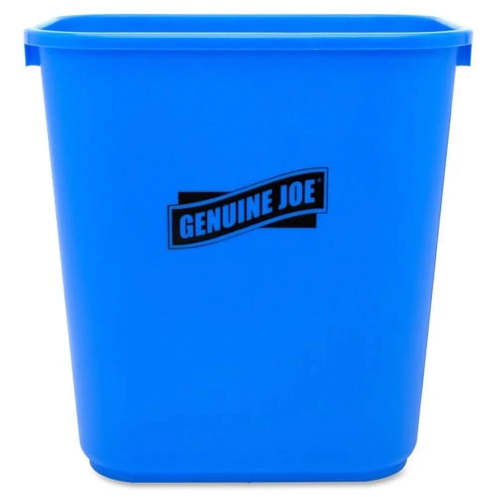 Recycle Wastebasket 28.5 Quart Indoor Outdoor Rectangular Plastic Garbage Can Deskside Low-Profile Waste Bin Eco-Friendly