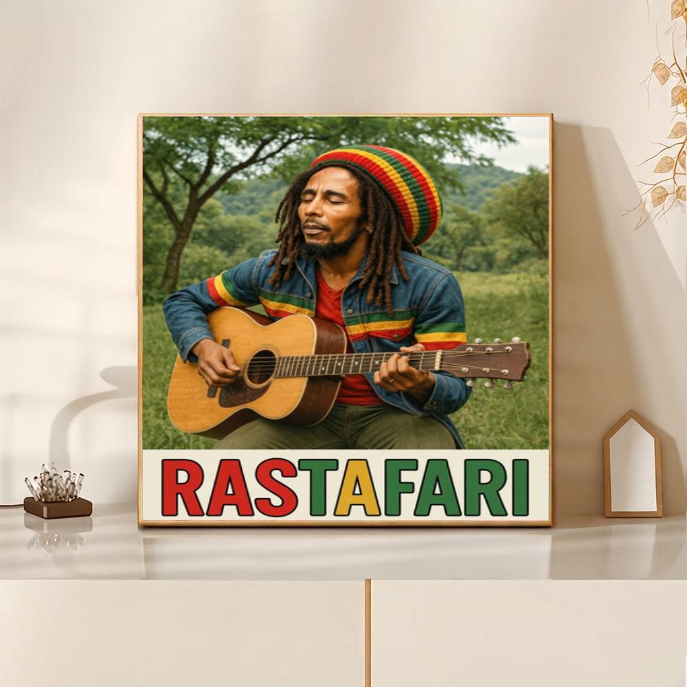 Bob Marley One Love Reggae Music Vibes 5D Diamond Painting Round Diamond Rhinestones Mosaic Diamond Embroidery Wall Paintings Rhinestones Gift Framele