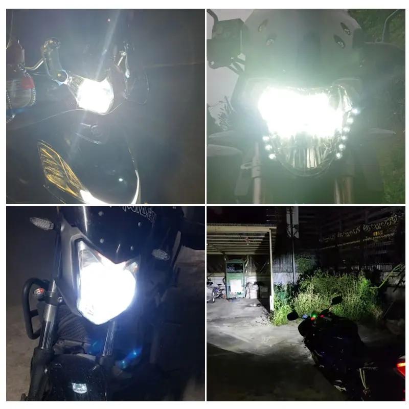 1PC H4 H1S 9003 LED Motorcycle Headlight Bulb For Yamaha MT07 MT03 MT09 High Low Beam Motorbike Headlamp High Power Spotlight