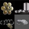 10Pcs 19Mm Clear Round Cases Coin Storage Capsules Holder Round Plastic