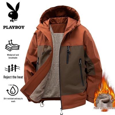 Herren Kapuzenjacke mit Fleecefutter für den Winter