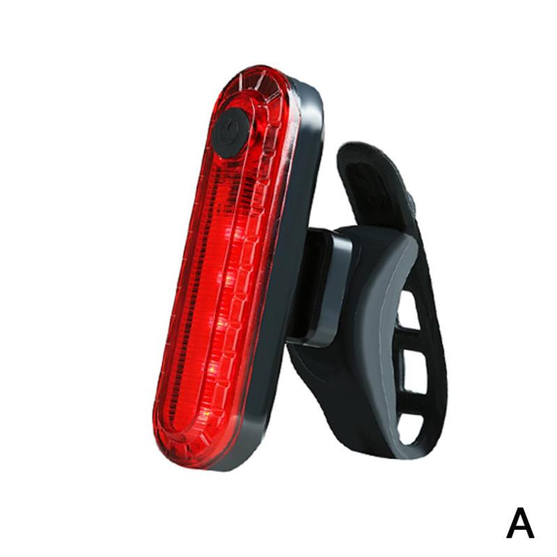 COB Warning Red Light Kit Rechargeable USB Waterproof Bicycle Head Lights