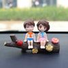 New Cute Couples Car Ornaments Tree Branch Figure Figurines Decorations Automotive Interior Dashboard Decor Accessories