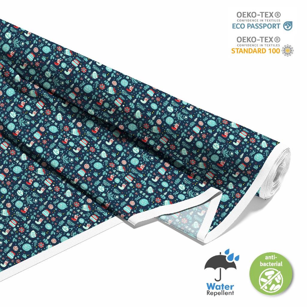 Outdoor Dekostoffe Oxford - Motiv Weihnachtsferien | Dx1878