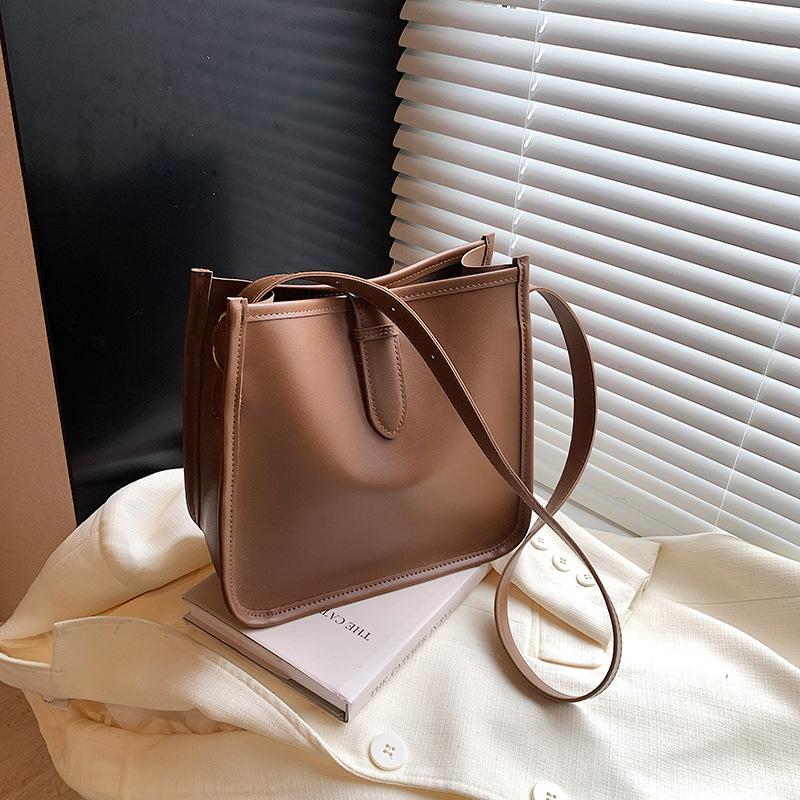 Premium bag fashionable and simple solid color tote tote bag versatile shoulder messenger women's bag
