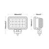 Lightronic Trailer Work 45W 6000K White Motorcycle Auxiliary Fishing Car Exterior Light with H4 IP68 Suitable for Farm and Camping 2-Pack Lights,