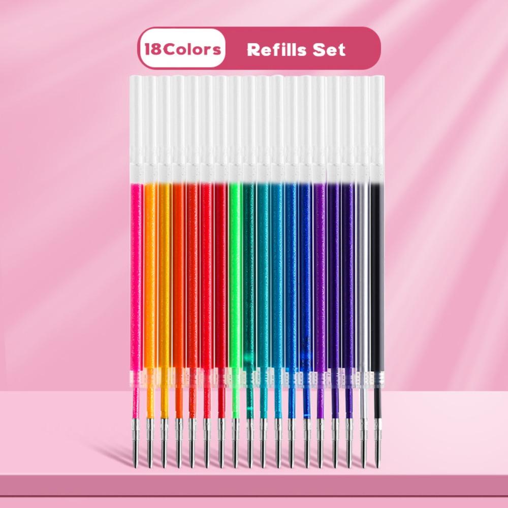 

8/12/24/36/48/60 Цветов 8/12/24/36/48/60 Цветов Блестящий Хайлайтер Ручка Живопись/Граффити 18 Colors Refills