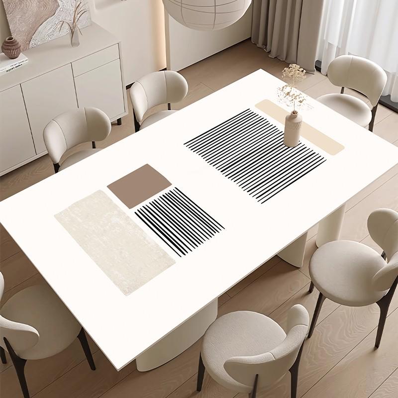 Luxury Waterproof & Oil-proof Leather Tablecloth - High-End Table Mat for Dining & Coffee Tables