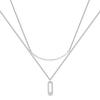 925 Silver-Plated Layered Summer Necklace - Minimalist & Versatile Clavicle Chain for Women (2021 Design)